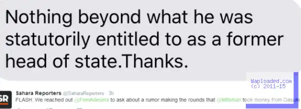 Presidency reacts to allegations Dasuki gave armoured cars to former Presidents and Heads of State including Buhari